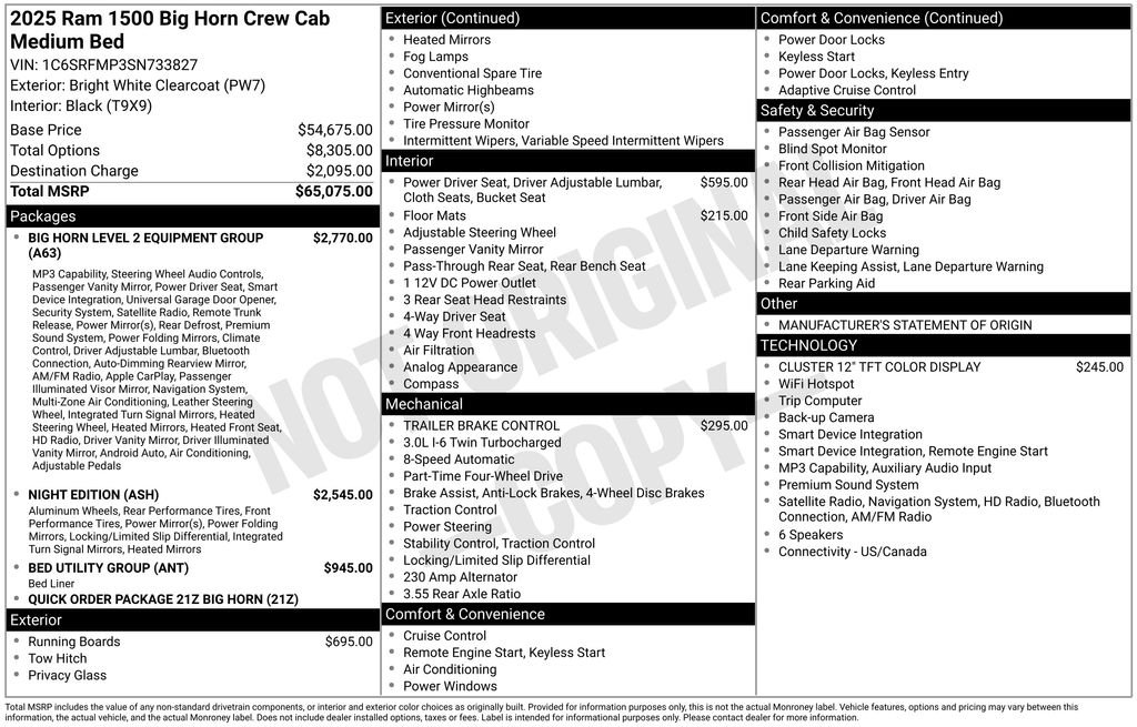 ram ram 1500 pickup 2025 1C6SRFMP3SN733827 image ram ram 1500 pickup 2025 1C6SRFMP3SN733827 image